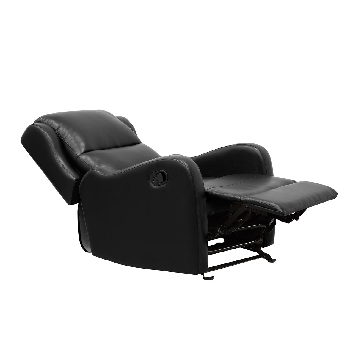 Lexicon Manual Glider Recliner Chair, Reclining Sofa Chair, Home Theater Seating, Manual Glider Recliner for Living Room/Office/Apartment, Easy Assembly, Black Faux Leather Lexicon