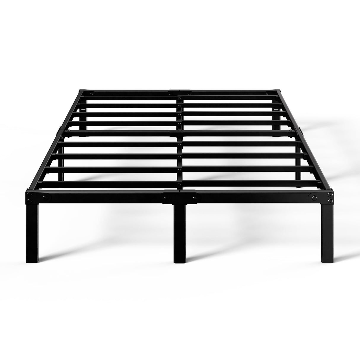 Zinus Yelena 14 Inch Metal Platform Bed Frame, Steel Slat Support, No Box Spring Needed, Eco Friendly WonderBox(TM) Packaging, Easy Assembly, Black, Queen Zinus
