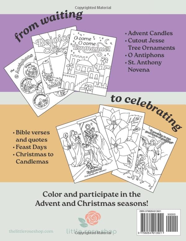 My Advent & Christmas Coloring Book: A Coloring Book for Catholic Children during Advent & Christmas (My Catholic Coloring Books) Majosta
