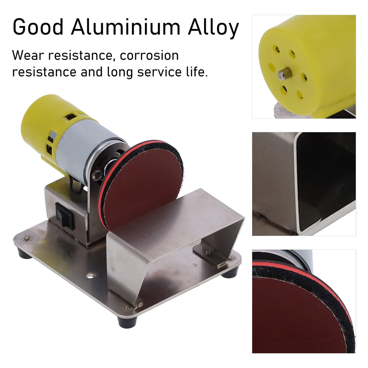 Electric Disc Grinder, Disc Combo Sander Polisher Sanding Machine 3in for Wood Plastic Glass AC 110‑240V Fafeicy