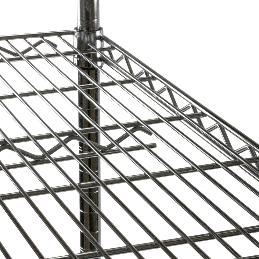 Shelving Inc. 8" d x 18" w x 54" h Chrome Wire Shelving with 4 Tier Shelves, Weight Capacity 800lbs Per Shelf SI
