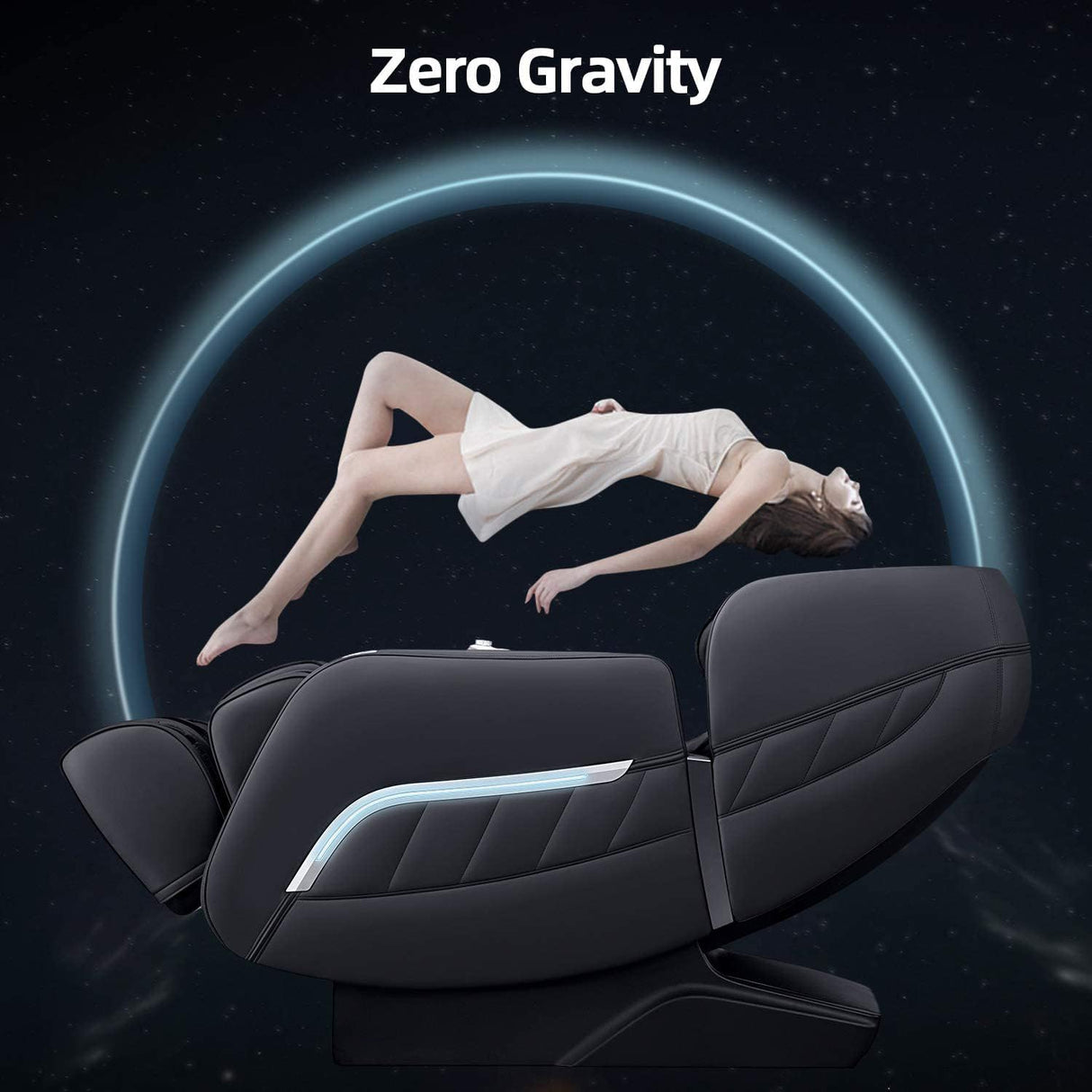 iRest A306 Massage Chair, Full Body Zero Gravity Recliner with AI Voice Control, SL Track, Bluetooth, Yoga Stretching, Foot Rollers, Airbags, Heating (Black) MYTHIA
