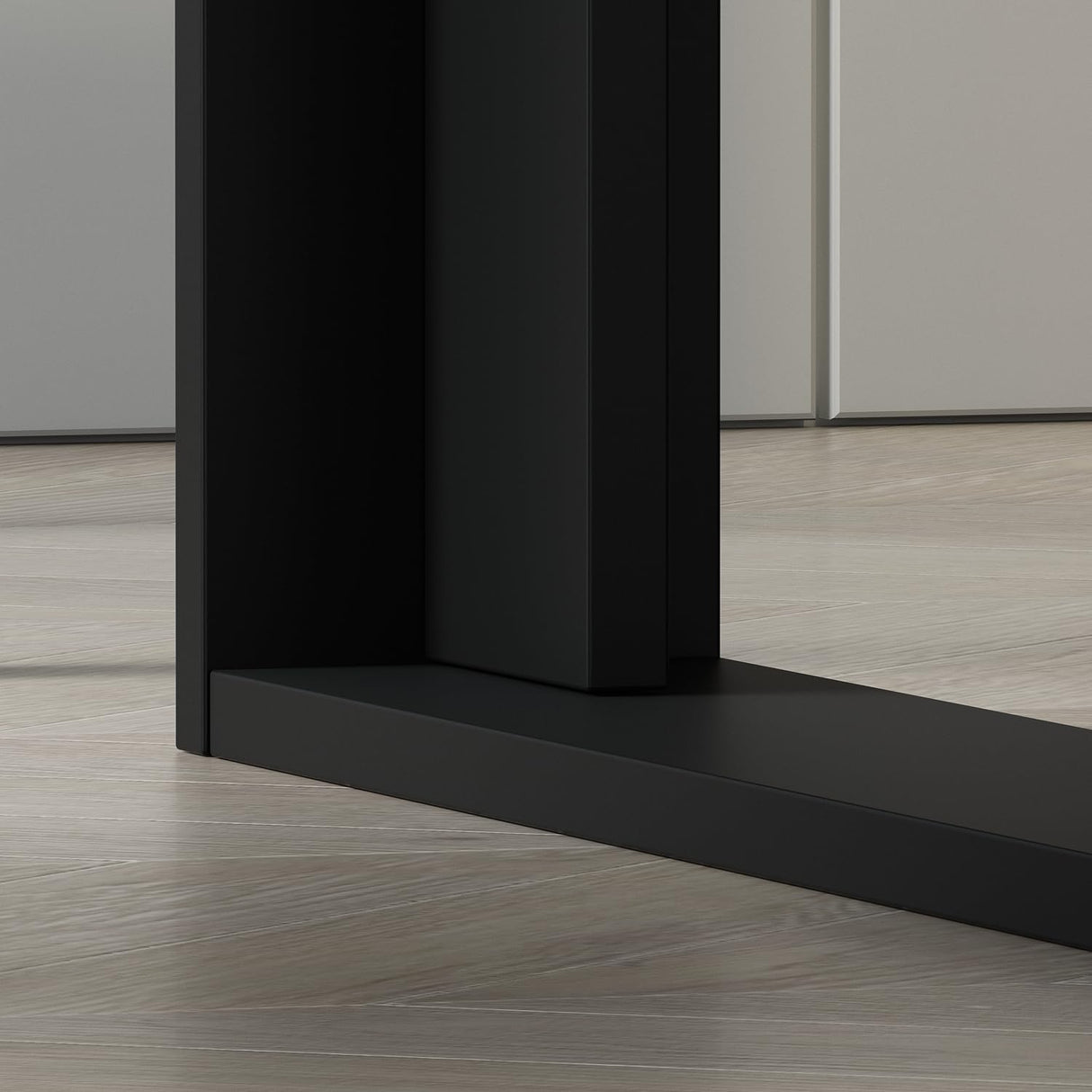 ECACAD 7FT Conference Table for 6-8 People, Large Rectangular Meeting Table, Modern Seminar Table for Office Meeting Conference Room, Black and Deep Brown (86.8”L x 47.2”W x 29.4”H) ECACAD