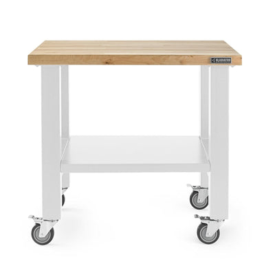 Gladiator Wide 3' Mobile Workstation, Hammered White