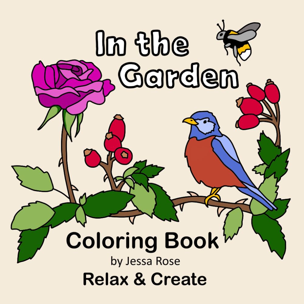 In the Garden Coloring Book: Relax & Create WoodArtSupply