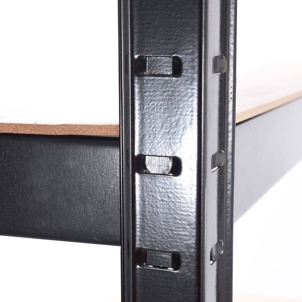 Panana 5 Tier Racking Shelf Garage 70.8x35.4x15.7 inch Shelving Storage Shelves Unit 1.8M Higher Utility Rack Shelf Organizer for Workshop/Commercial/Industrial/Kitchen (Black, 180X90X40CM) Panana