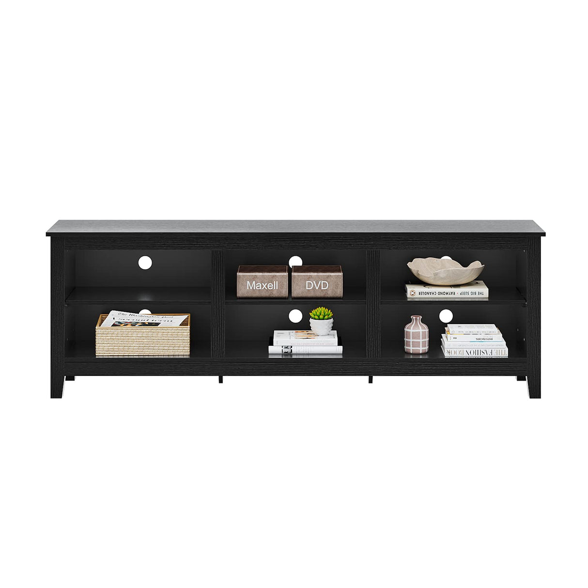 Panana TV Stand, Moden 6 Cubby TV Stand for 75 inch TV, Farmhouse Television Stands Entertainment Center Media Stand with Storage TV Table Stand for Living Room Panana