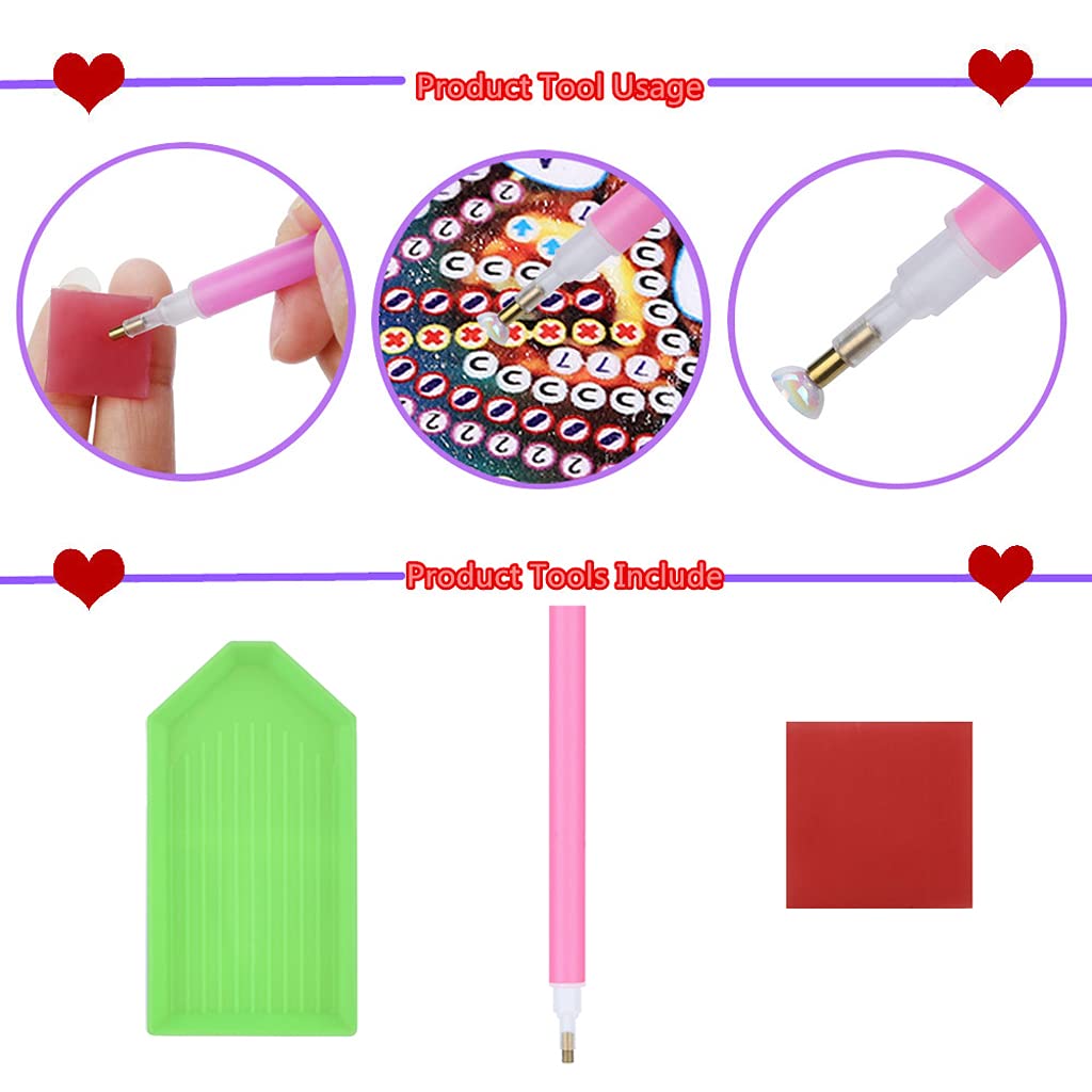 LUSandy DIY 5D Grape Wine Diamond Painting Kits Hanging Sign Wall Art Sign Special Shaped Crystal Red Wine Diamond Art Window Pendants Home Garden Wall Door Hanging Diamond Painting Kits LUSandy