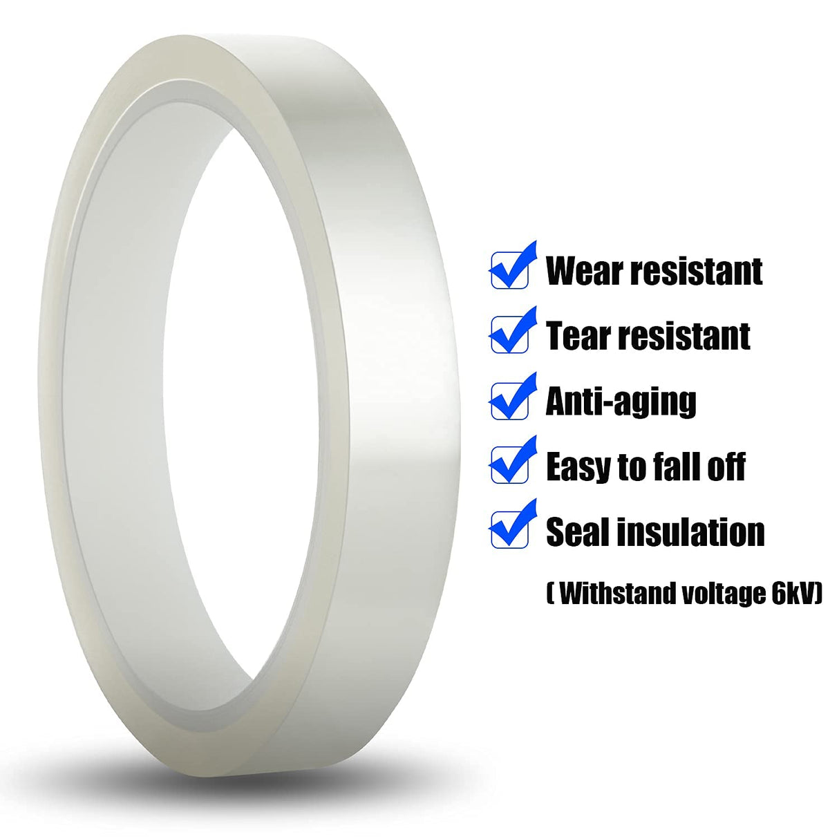 HFXXAD 8Pcs Clear Heat Tape, Heat Tape for Sublimation Press and Heat Transfer Vinyl, Easy to Remove High Resistant Temperature Tape Heat Press Tape, No Residue (108 ft) HFXXAD