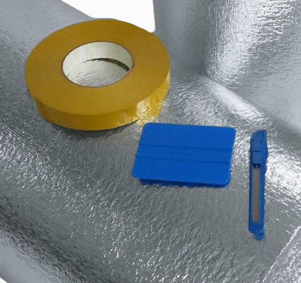 USA ENERGY PRODUCTS 2 Car Reflective Foam Core FOIL (Non Fiberglass) 18x7 18x8 Double 2 Car Garage Door Insulation (R Value 8.5) Fits 16x7 16x8 17x7 17x8 18x7 18x8 Garage Doors) US Energy Products