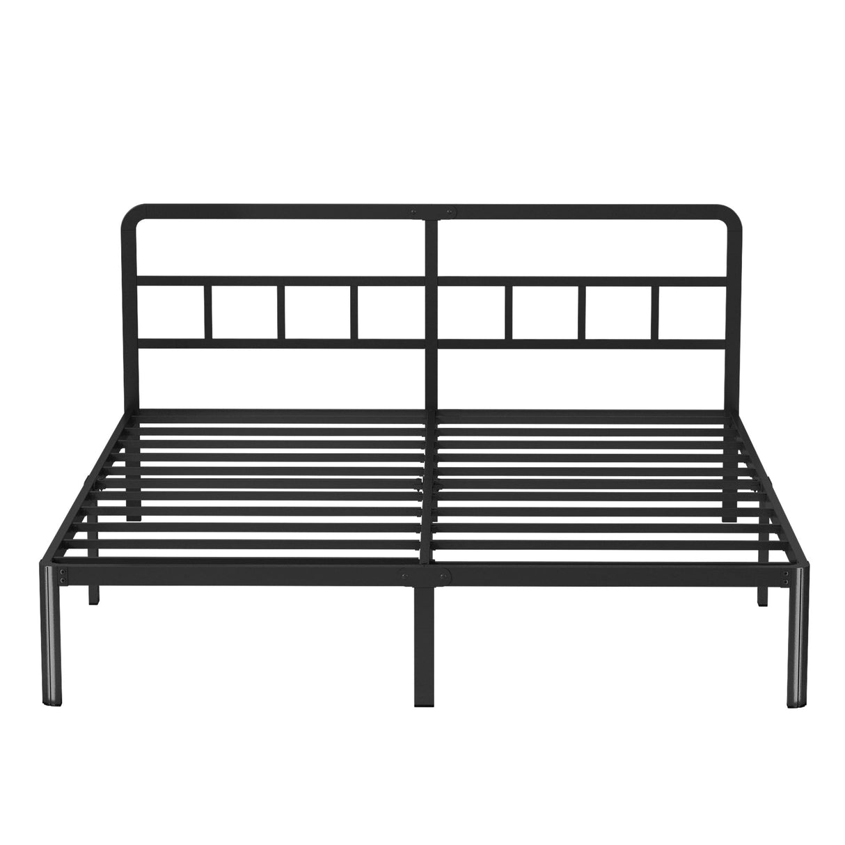 Yicensen 14 Inch King Bed Frame with Headboard, Heavy Duty Metal King Size Platform Bed Frame with Rounded Corner Legs, No Box Spring Needed, Noise Free, Easy Assembly, Black Yicensen