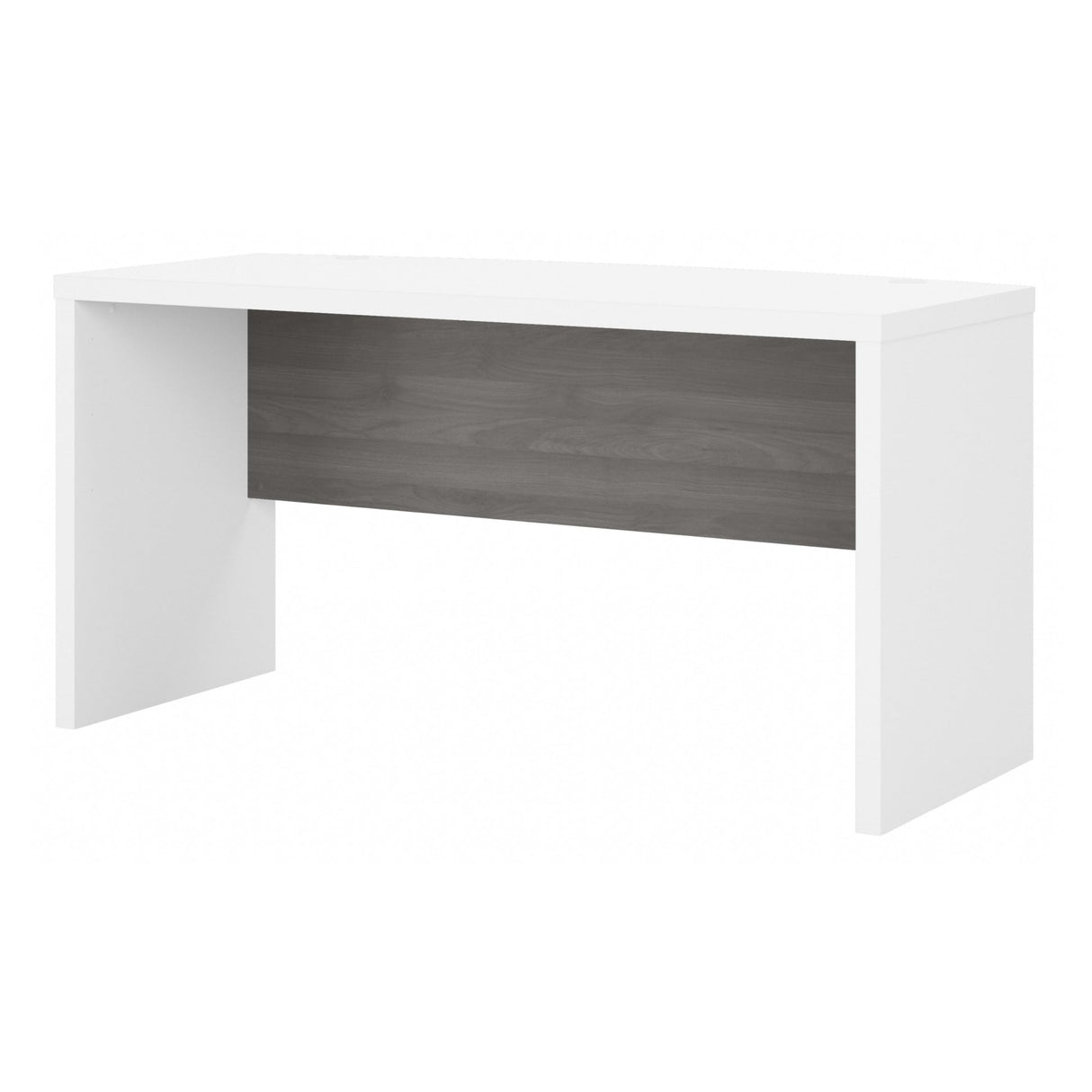 Bush Business Furniture Echo Bow Front Desk, 60W, Pure White and Modern Gray Bush Business Furniture