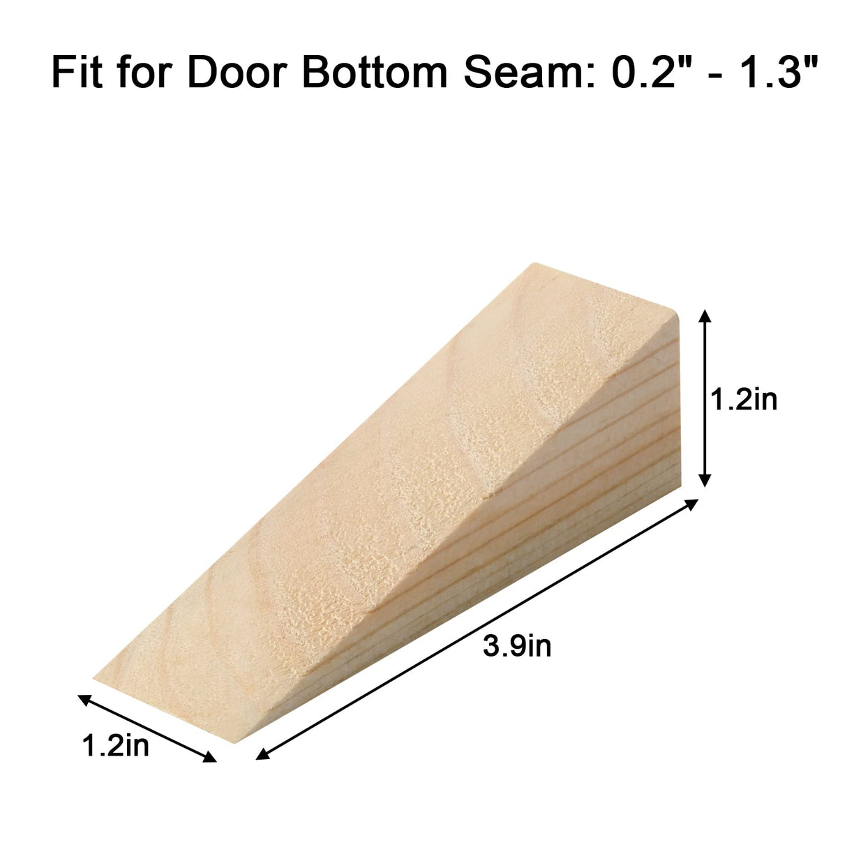 Small Wooden Door Stop Stopper Wedge, 4 Pack Soild Wood Non-Slip Doorstop Wedge with Sturdy and Durable, Security Door Stopper Fit for Bottom of Door On Tile, Concrete, Carpet, Wooden Floor (4 Pack) Homakover