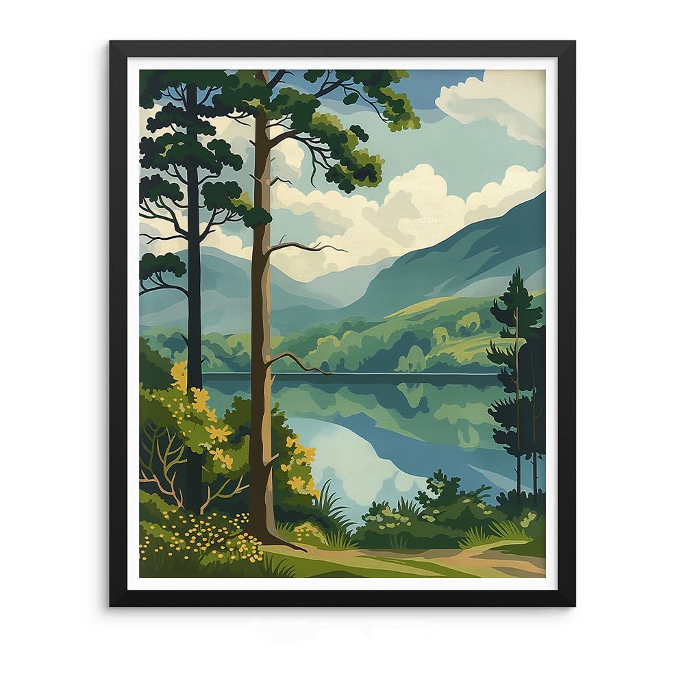 Natuyalo Paint by Numbers Kit for Adults - Forest Landscape Paint by Number on Canvas Without Frame, DIY Acrylic Painting for Ideal Gift Home Wall Decor (16x20 Inch) Natuyalo