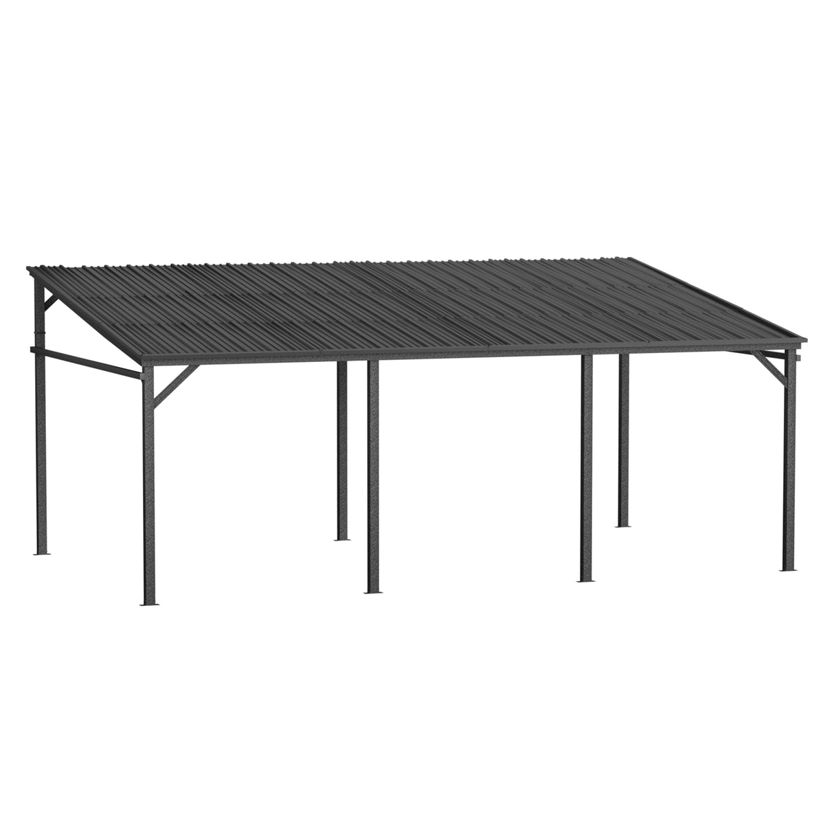MUPATER 12'x 20' Outdoor Pergola on Clearance with Metal Frame, Lean to Pergola Gazebo, Wall-Mounted Heavy Duty Awnings for Patio, Deck, Porch and Backyard MUPATER