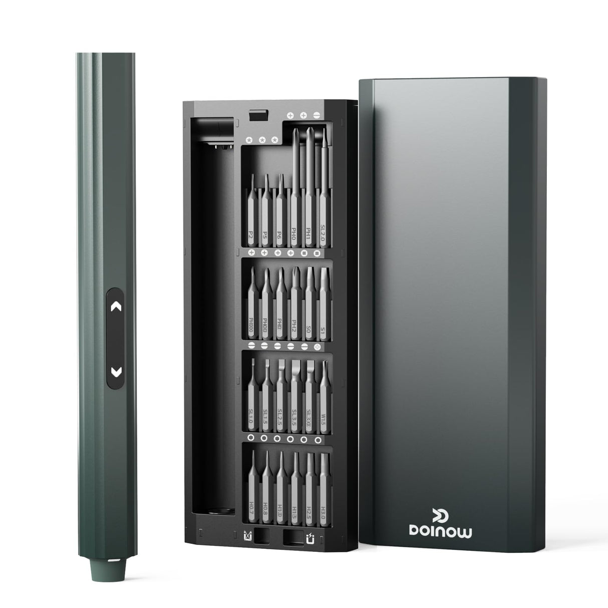 Mini Electric Screwdriver 48-in-1 Magnetic Bits, DOINOW Precision Electric Screwdriver LED Light, Electric Screwdriver kit for PC Building Phone Watch Laptop DOINOW