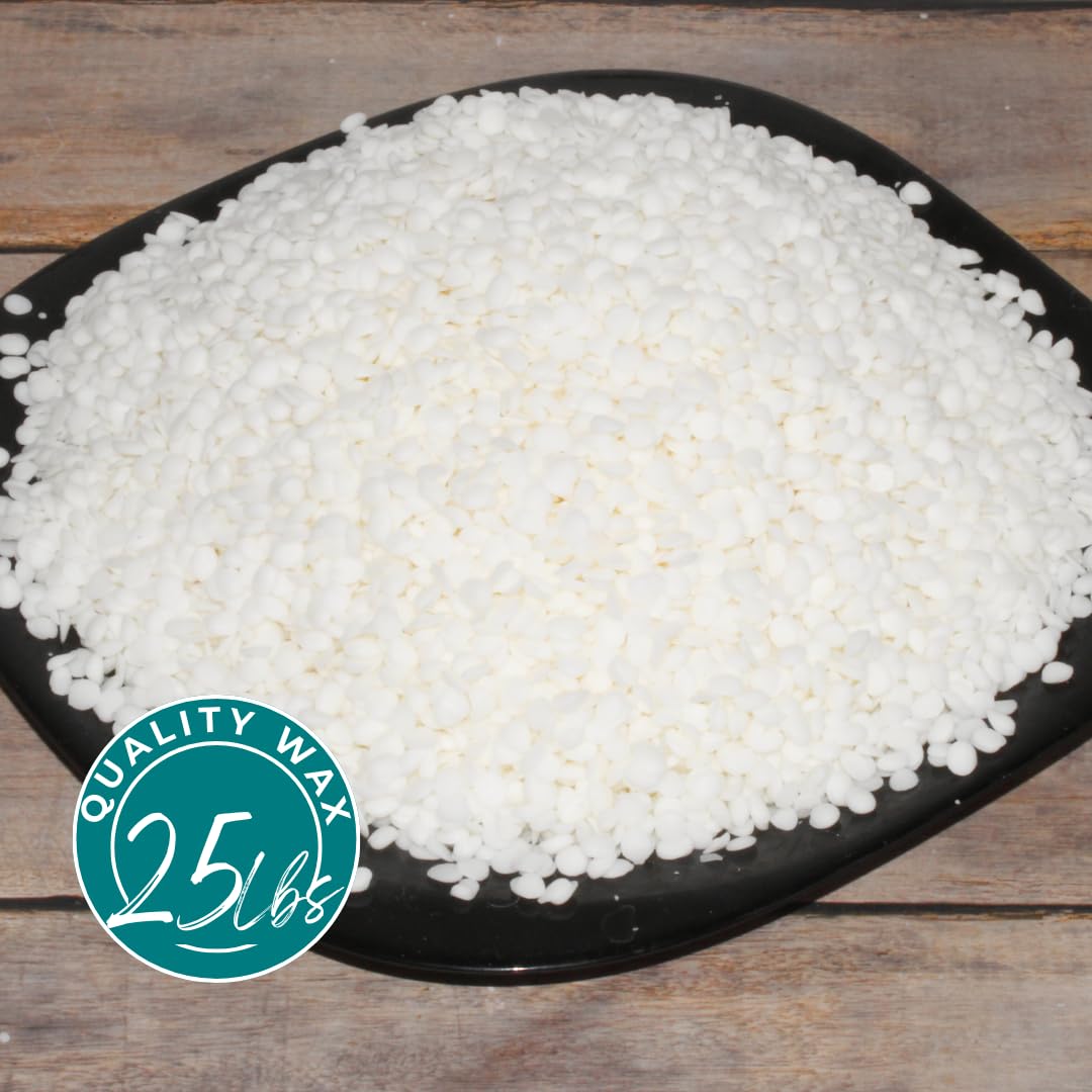 Soy Wax Beads for Candle Making | 25lb Soy Candle Wax Pastilles | Smooth Blend for High Load Fragrance Formulation |Candle Making Supplies Direct Candle Supply