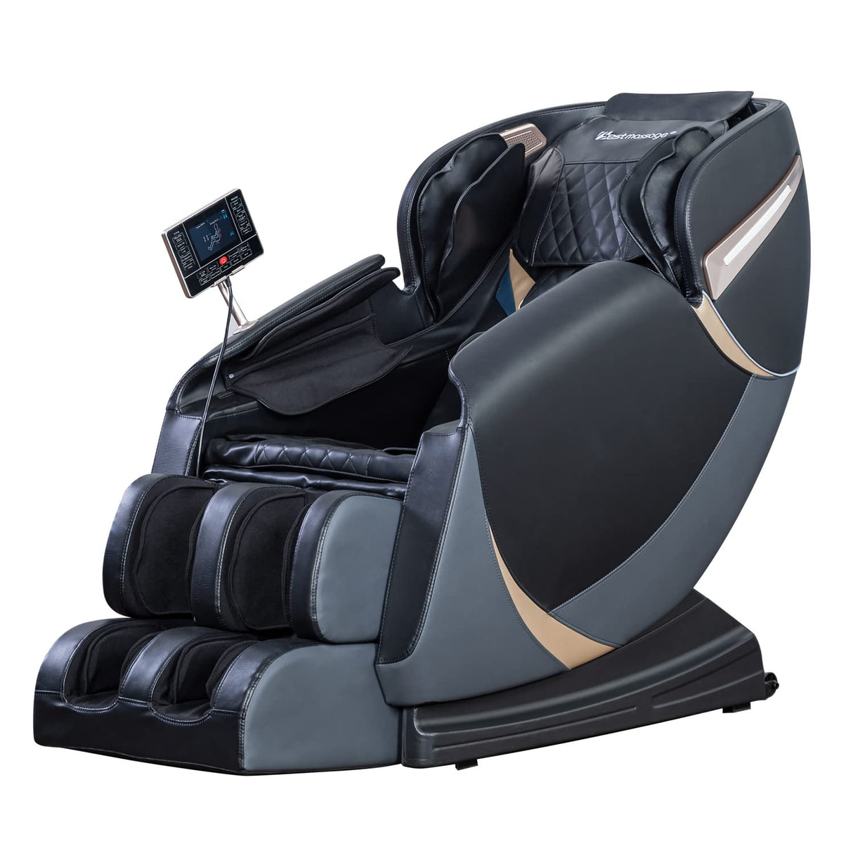 PayLessHere Full Body Shiatsu Massage Chair with Gravity, Air Massage System, Wormwood Therapy, and Bluetooth Speaker, Black PayLessHere
