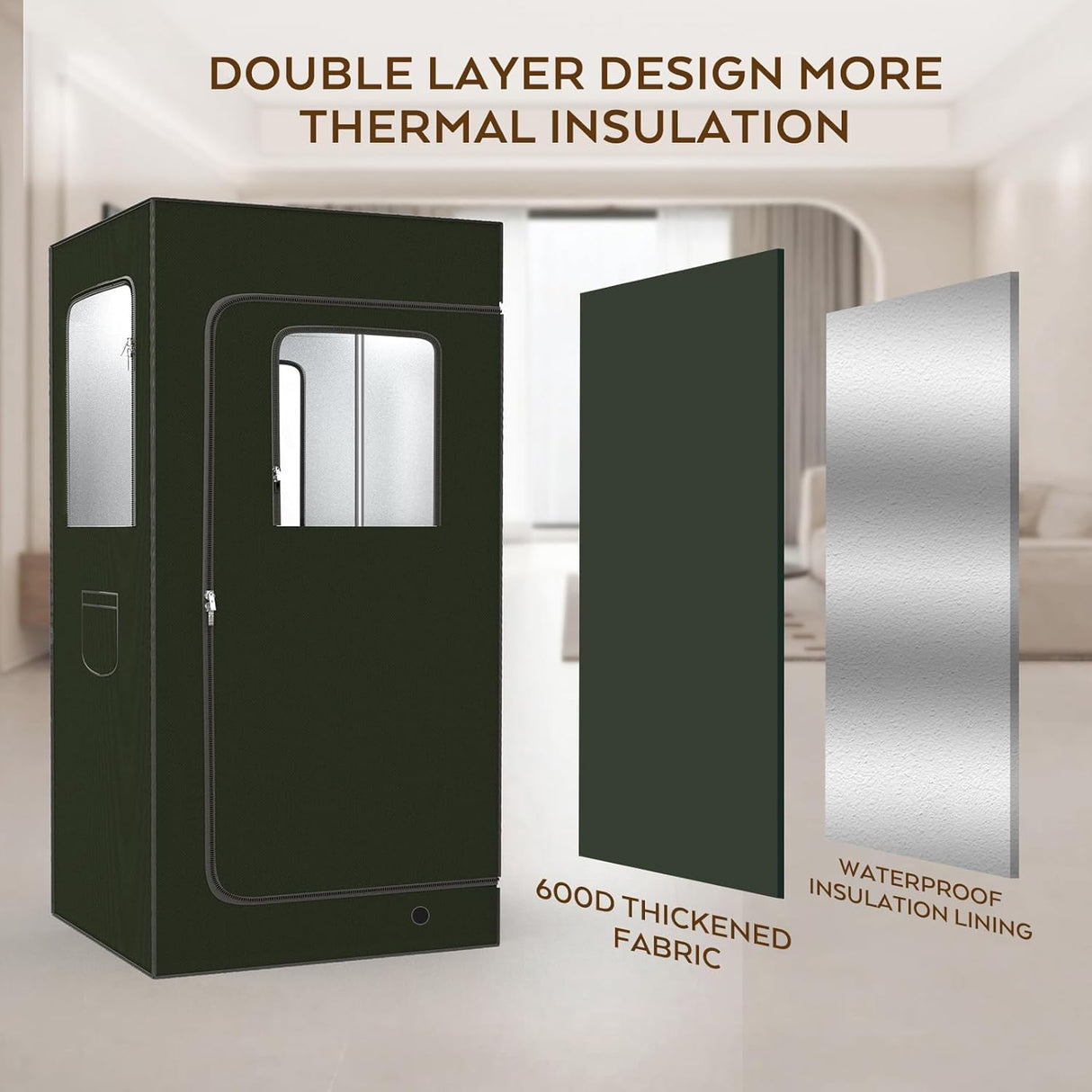 EIFABF Home Steam Sauna Box, Heater,Warm Box,Portable Full Size Personal Sauna for Indoor Spa, 600D Thicken Sauna Tent Kit with 2.6L & 1000W Home steam Bath Box& Remote Control & Mat, for Weight Loss EIFABF