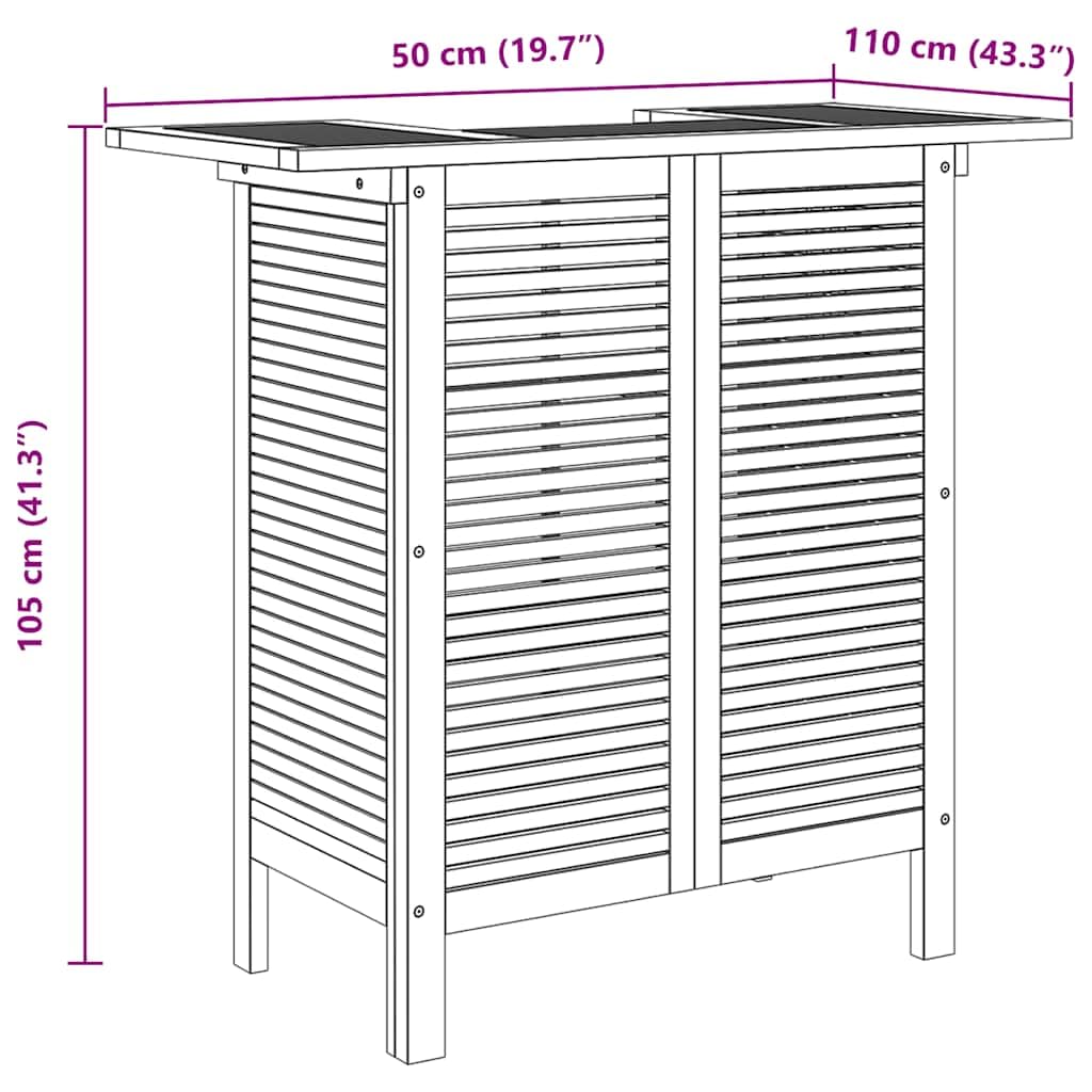 vidaXL Solid Acacia Wood Bar Table, Bistro Table, Garden Furniture vidaXL