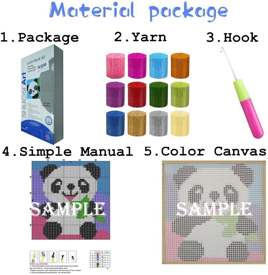 Puzamen Latch Hook Kits for Kids Puzamen