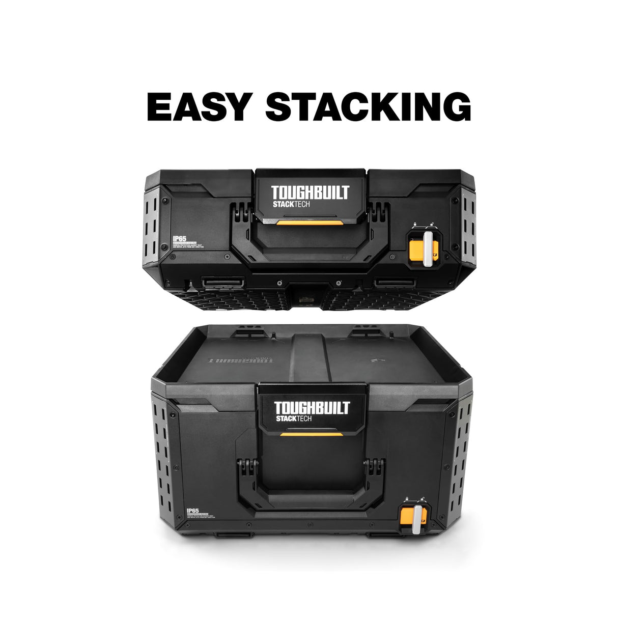 ToughBuilt StackTech XL Tool box Organizer with Lock and Removable Tray, Black ToughBuilt