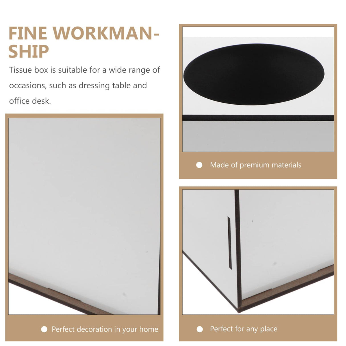 SEWACC Sublimation Blank Tissue Box Dispenser DIY Cube Tissue Holder Transfer Paper Tissue Storage Container Thermal Transfer Paper Towel Box Cover for Living Room SEWACC