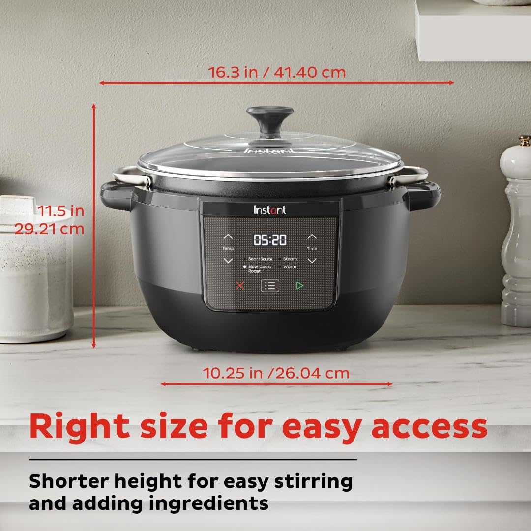 Instant Pot Superior Cooker 7.5QT Slow Cooker and Multicooker, 4-in-1 Functions, Sears/Sauté, Slow Cooks/Roast, Steams and Warms, From The Makers of Instant Pot Instant Pot