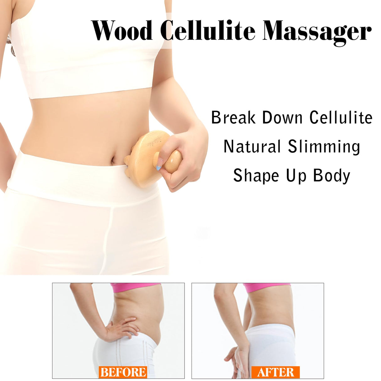 Wood Therapy Massage Tools, Cellulite Massager Roller Wooden Body Brush Fascia Blaster Cellulite Remover Meridian Pressure Brush Body Shaping Professional Maderoterapia Kit Lymphatic Drainage Massager InfiniteRelax