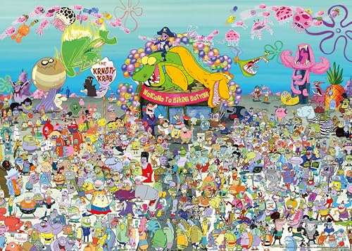 AQUARIUS Spongebob Squarepants 25th Anniversary 1000pc Puzzle (1000 Piece Jigsaw Puzzle) - Officially Licensed Spongebob Merchandise & Collectibles -22x28 in - Amazon Exclusive AQUARIUS
