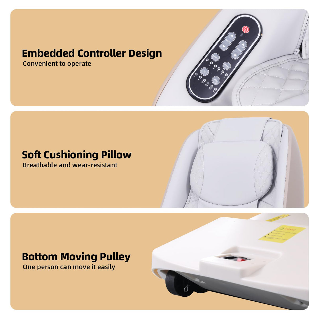 Massage Chair Full Body, Zero Gravity 3D SL-Track Shiatsu Massage Recliner Chair with Auto Modes, Airbag Massage, Wheels for Easy Movement, Compact Design for Quality Comfort, Gray Msutree