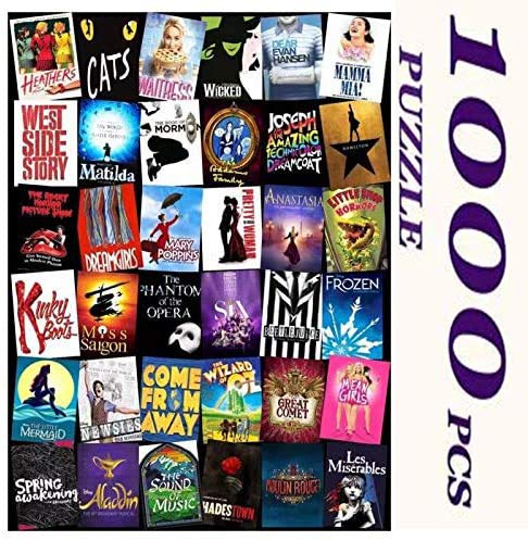 1000 Pieces of Jigsaw Puzzles Custom Broadway Musical Theater Jigsaw Puzzle for Adults and Teens Over 12 Years Old Large Size Ideal Relaxation Decompression Meditation Gift 27.6x19.7 Inches BAIMAN