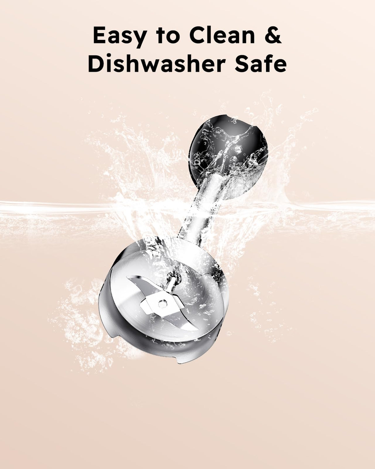 Sangcon Immersion Blender Handheld, 3-in-1 Hand Blender Electric, 400W Handheld Blender, Stainless Steel Blade Stick Blender with Whisk, Milk Frother Attachments - Black sangcon