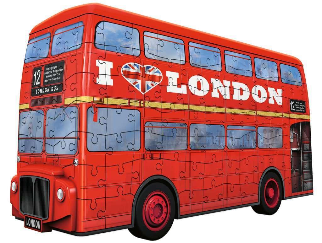 Ravensburger London Bus 216 Piece 3D Jigsaw Puzzle for Kids and Adults - 12534 - Great for Any Birthday, Holiday, or Special Occasion Ravensburger
