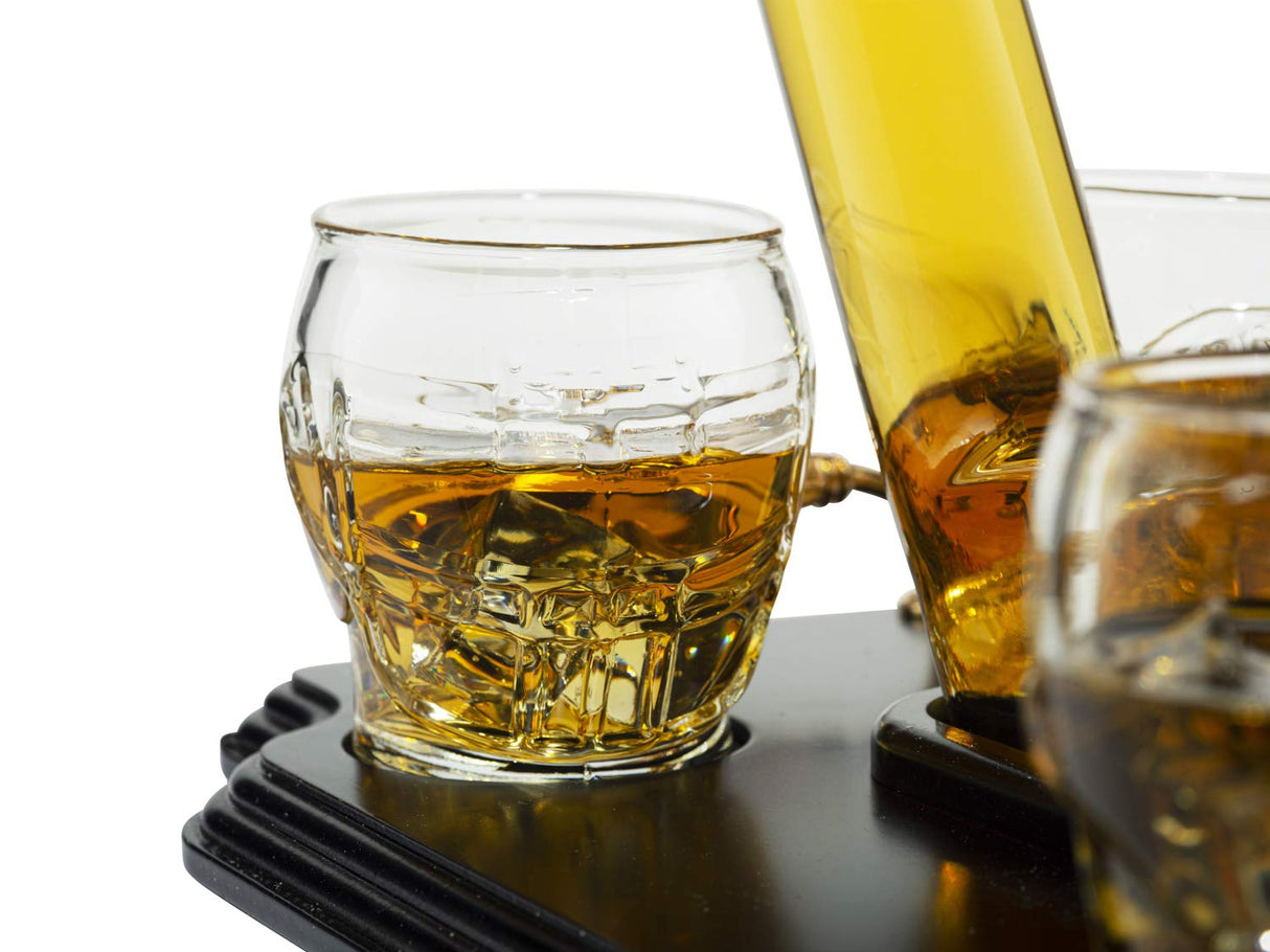 Ice Hockey Whiskey Decanter Set with 4 Unique Helmet Glasses, 750ml Decanter and 8oz Glasses – Perfect for Hockey Fans Gift, Whiskey Lovers, Sports Enthusiasts, Fathers, or Holidays by The Wine Savant The Wine Savant