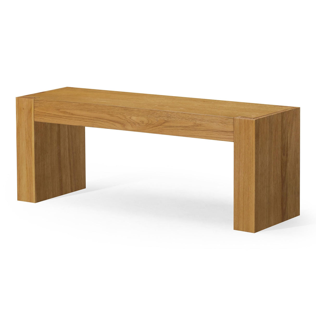 Maven Lane Zeno Contemporary Wooden Backless Bench Seating for Modern Dining, Kitchen Table, Entryway, Foyer, or Lobby in Weathered Natural Finish Maven Lane