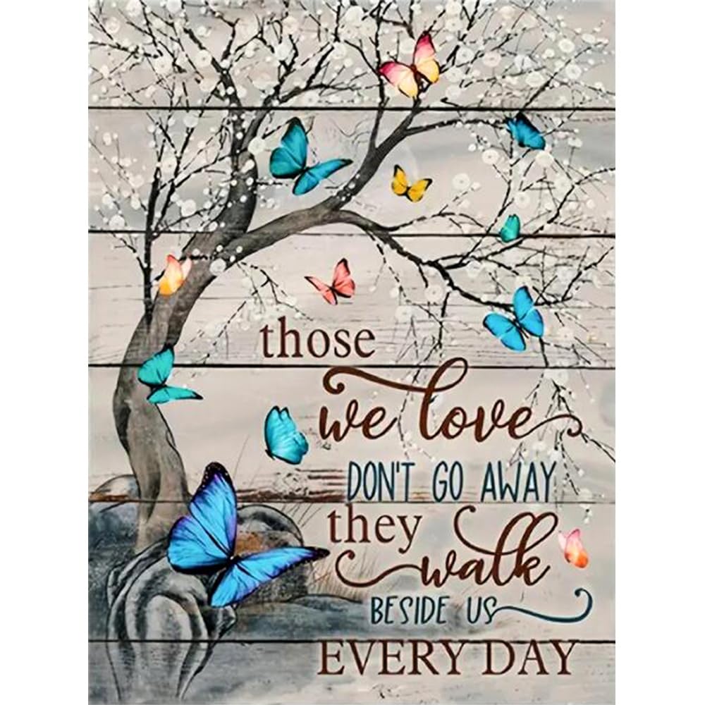 BOHADIY Butterfly Diamond Painting Kits for Adults 5D Diamond Art Kits for Adults Kids Beginner, DIY Full Drill Diamond Dots Paintings with Diamonds Gem Art and Crafts for Adults Home Wall Decor BOHADIY