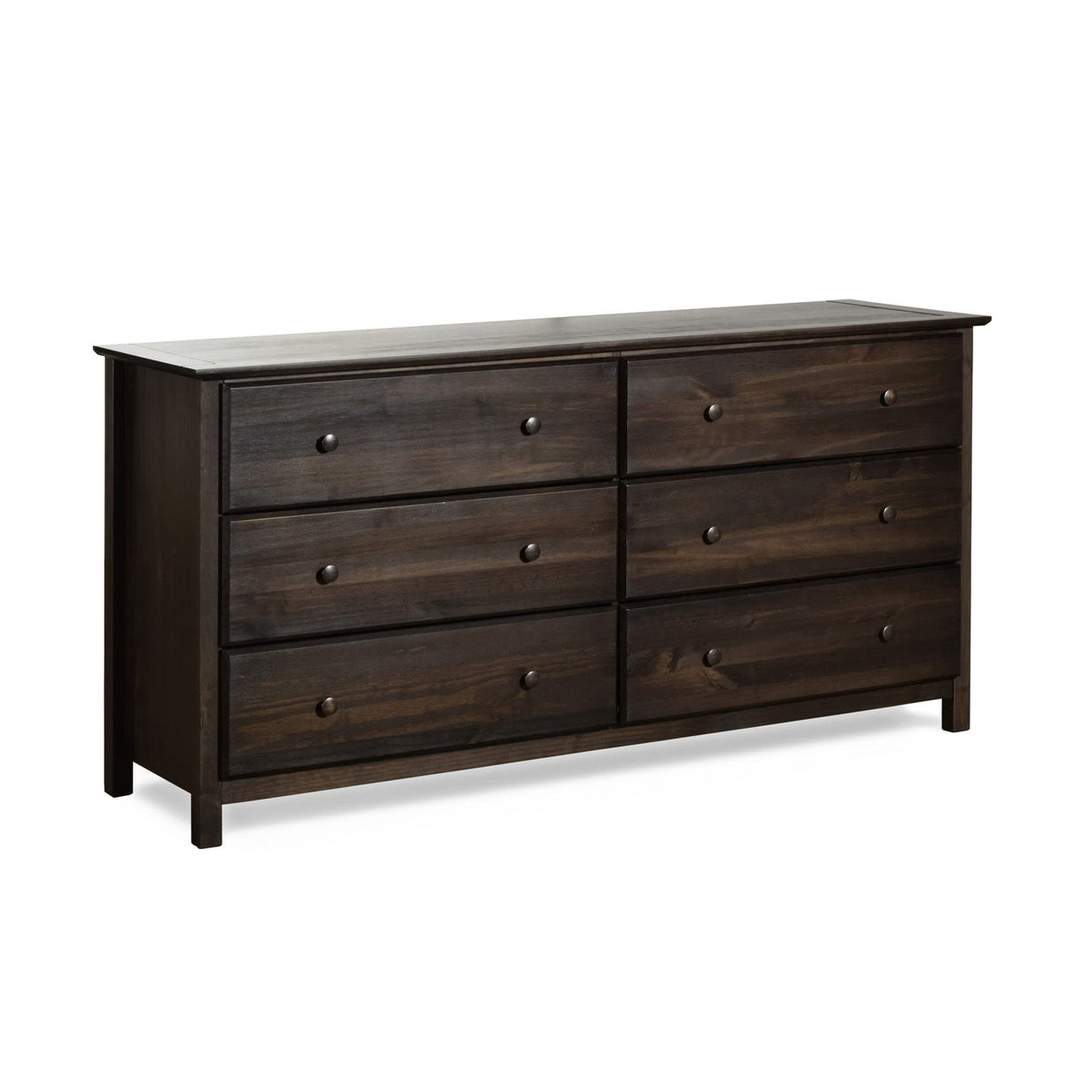 Grain Wood Furniture Shaker 6-Drawer Dresser, Solid wood with an Expresso Finish Grain Wood Furniture