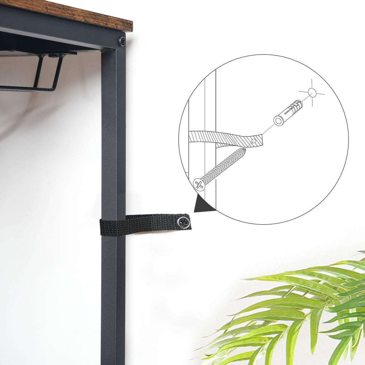 HOOBRO Wine Bar Cabinet with LED Light and Power Outlets, Wine Rack Table for Drinks and Glasses, Coffee Bar Cabinet with Wine Rack, for Kitchen, Dining Room, Rustic Brown and Black BF12UDJJ01 HOOBRO