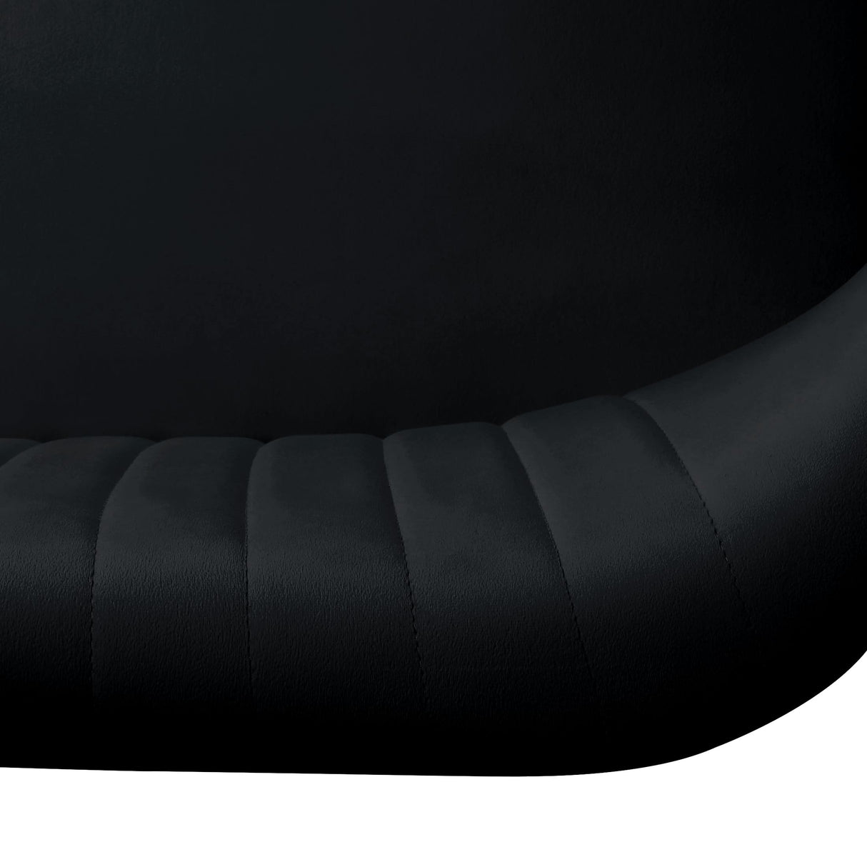 COSTAELM Alaia 46" Contemporary Wide Upholstered Velvet Loveseat Sofa Couch with Golden Metal Legs for Living Room, Black Costaelm