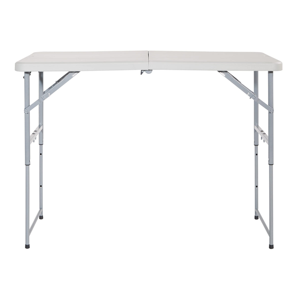Office Star Resin Multipurpose Rectangle Table, 4-Feet Long, Height Adjustable, Center Folding Table, Light Gray Office Star Products