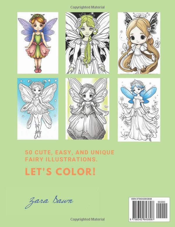 Fairy Coloring Book (Fantasy Coloring Book Series) WoodArtSupply
