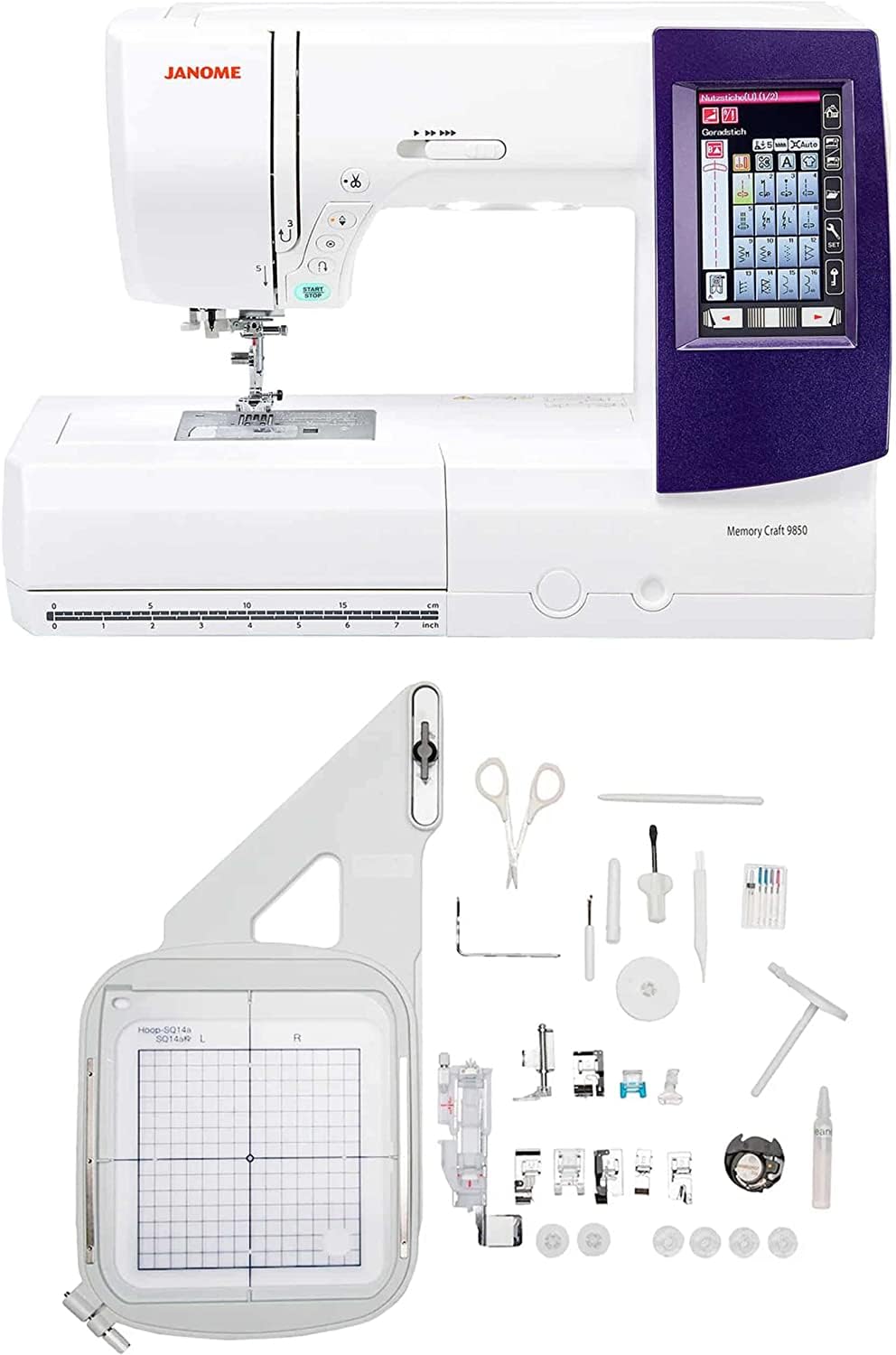 Janome Horizon Memory Craft 9850 Embroidery and Sewing Machine Janome