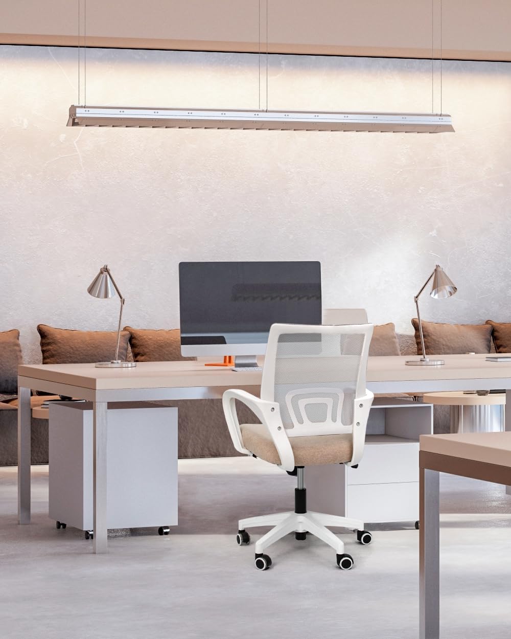 NEO CHAIR Office Chair Computer Desk Chair Gaming Ergonomic Mid Back Cushion Lumbar Support with Comfy Mesh Adjustable Swivel Rolling Home (Pink) NEO CHAIR