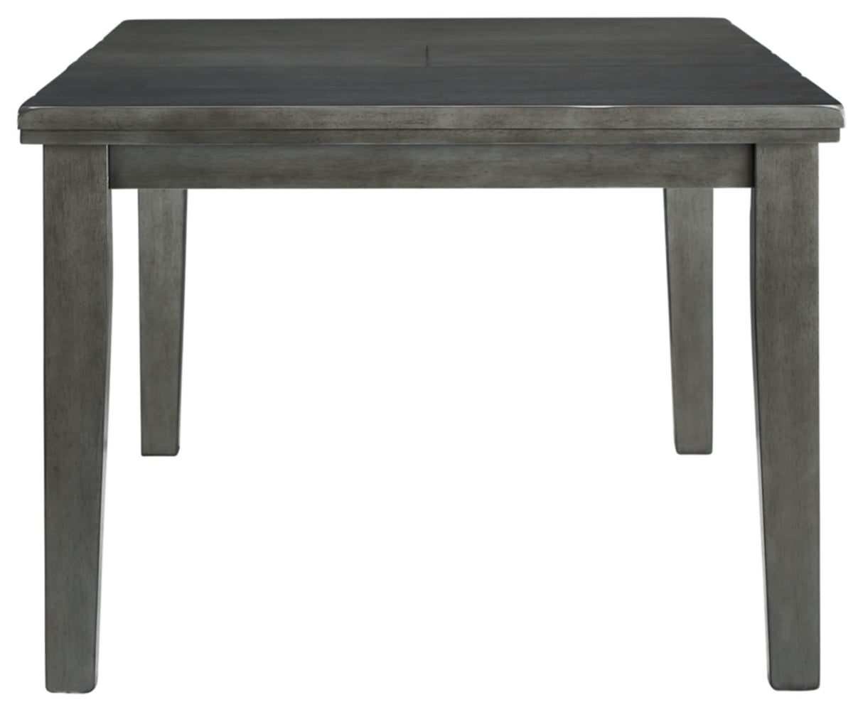 Signature Design by Ashley Hallanden Modern Farmhouse Dining Room Butterfly Extension Table, Dark Gray Signature Design by Ashley