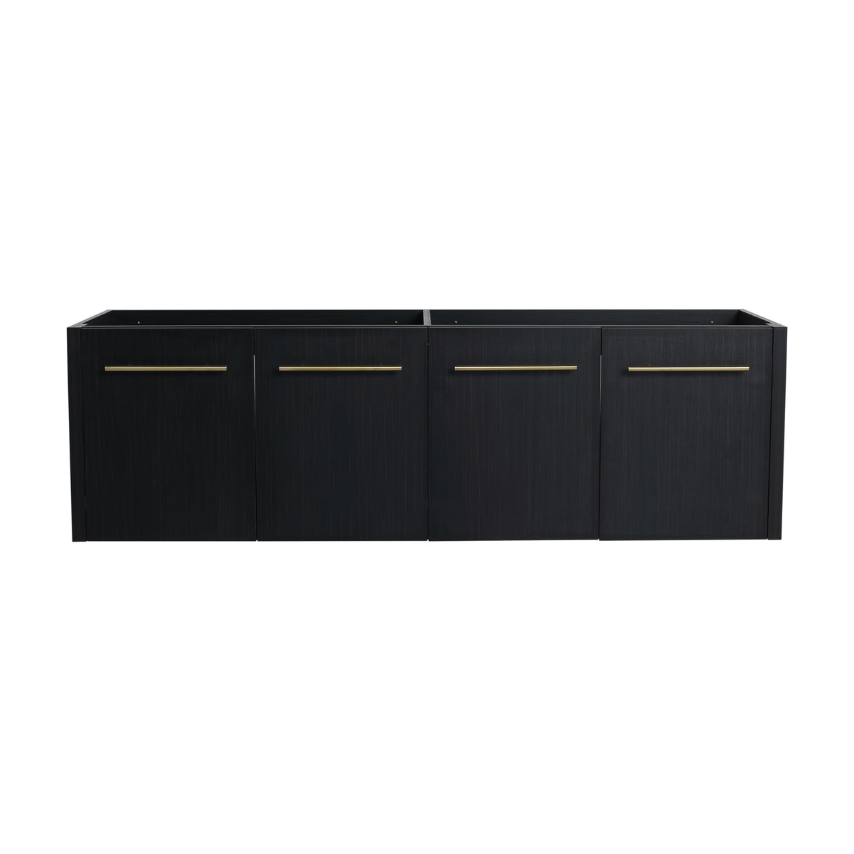 60 Inch Floating Bathroom Vanity,60" Bathroom Vanity Without Sink,Modern Bathroom Vanity Cabinet,Black Wall Mounted Cabinet(Sink Basin Not Included) WoodArtSupply