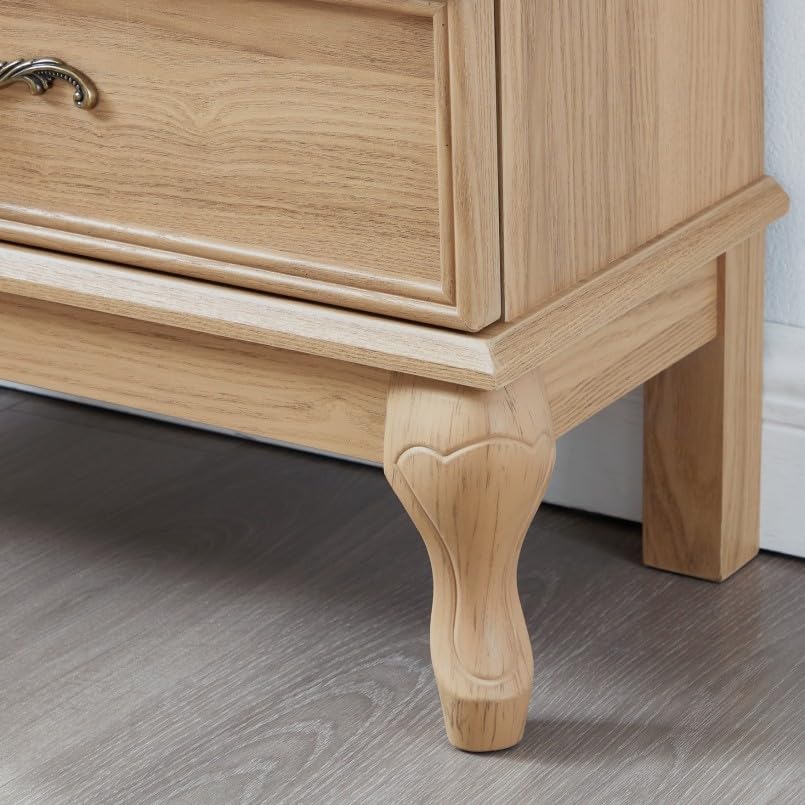 CKEASEAN LED Curio Cabinet with 7 Color Lights, 47" H Glass Display Cabinet with 3-Tier Adjustable Shelves, China Cabinet with Tempered Glass Doors for Living Room (Oak - LED) CKEASEAN