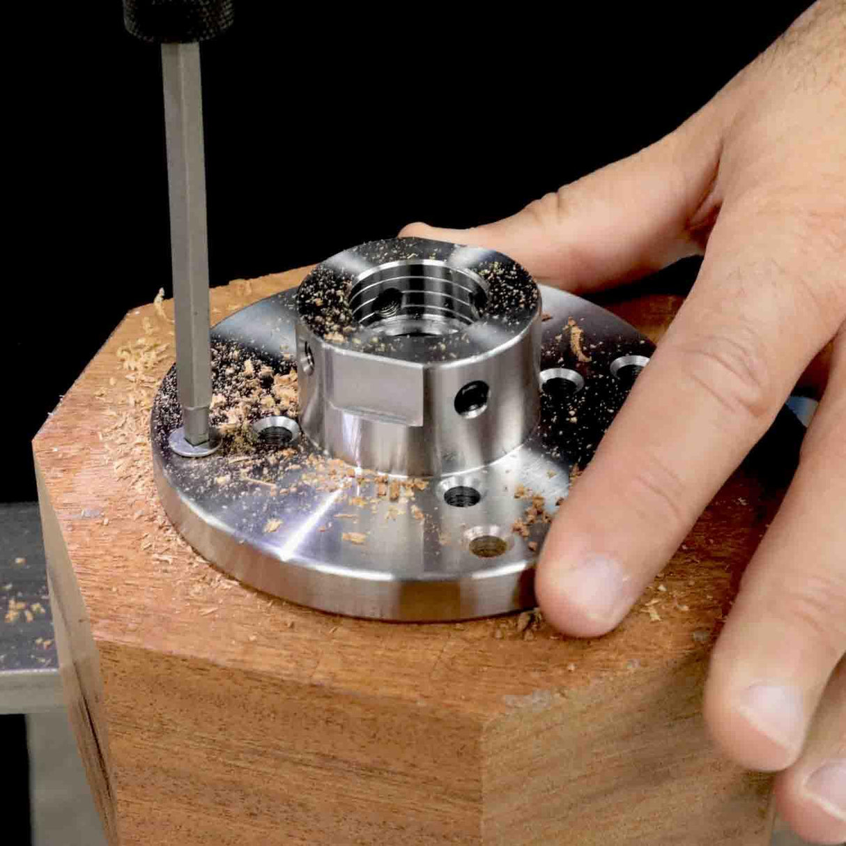 Hurricane Turning Tools, 4" Steel Faceplate For Wood Lathe, 1 1/4" x 8 TPI Hurricane Turning Tools