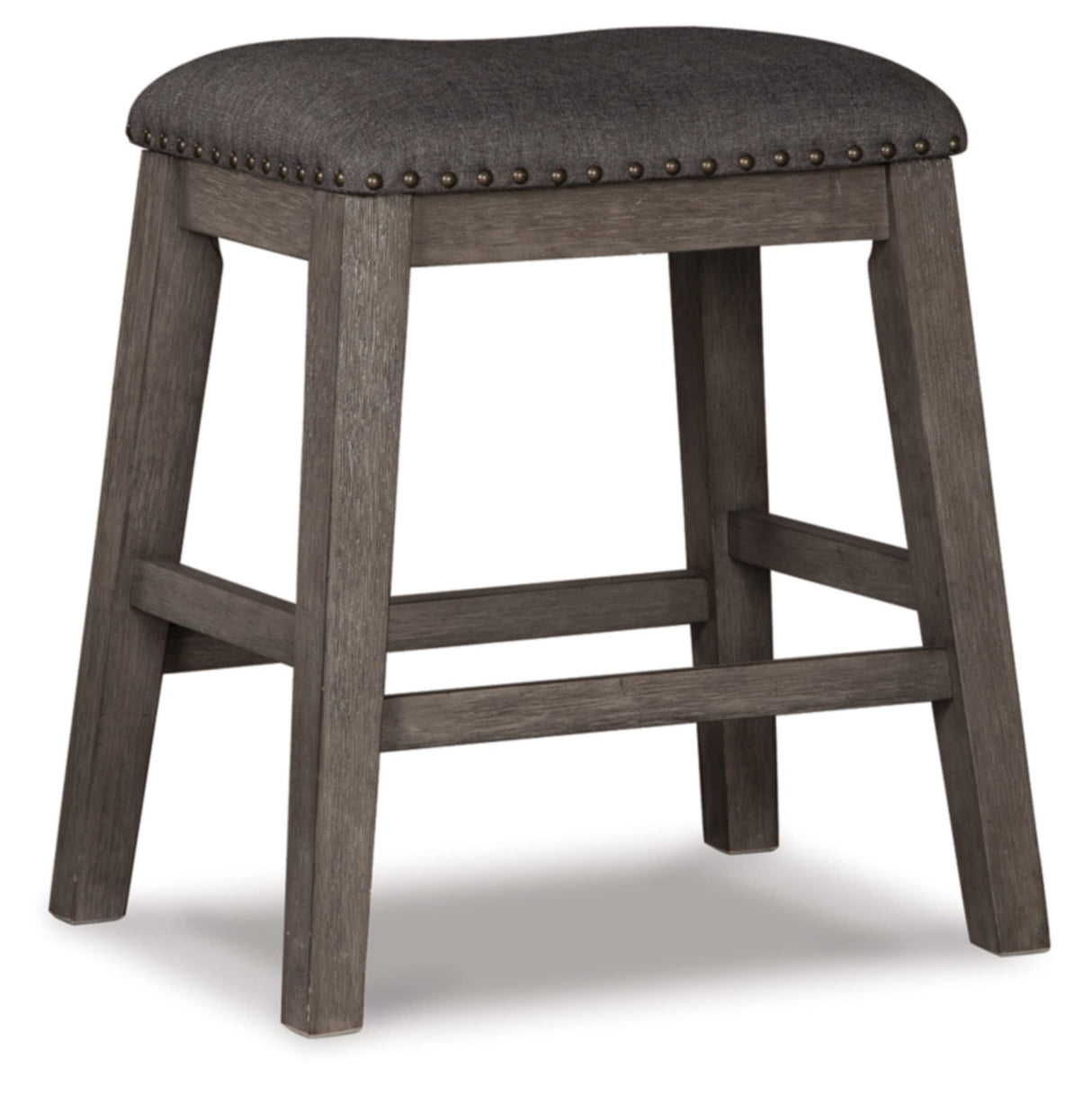 Signature Design by Ashley Caitbrook Rustic 24.4" Counter Height Upholstered Barstool, 2 Count, Gray Signature Design by Ashley