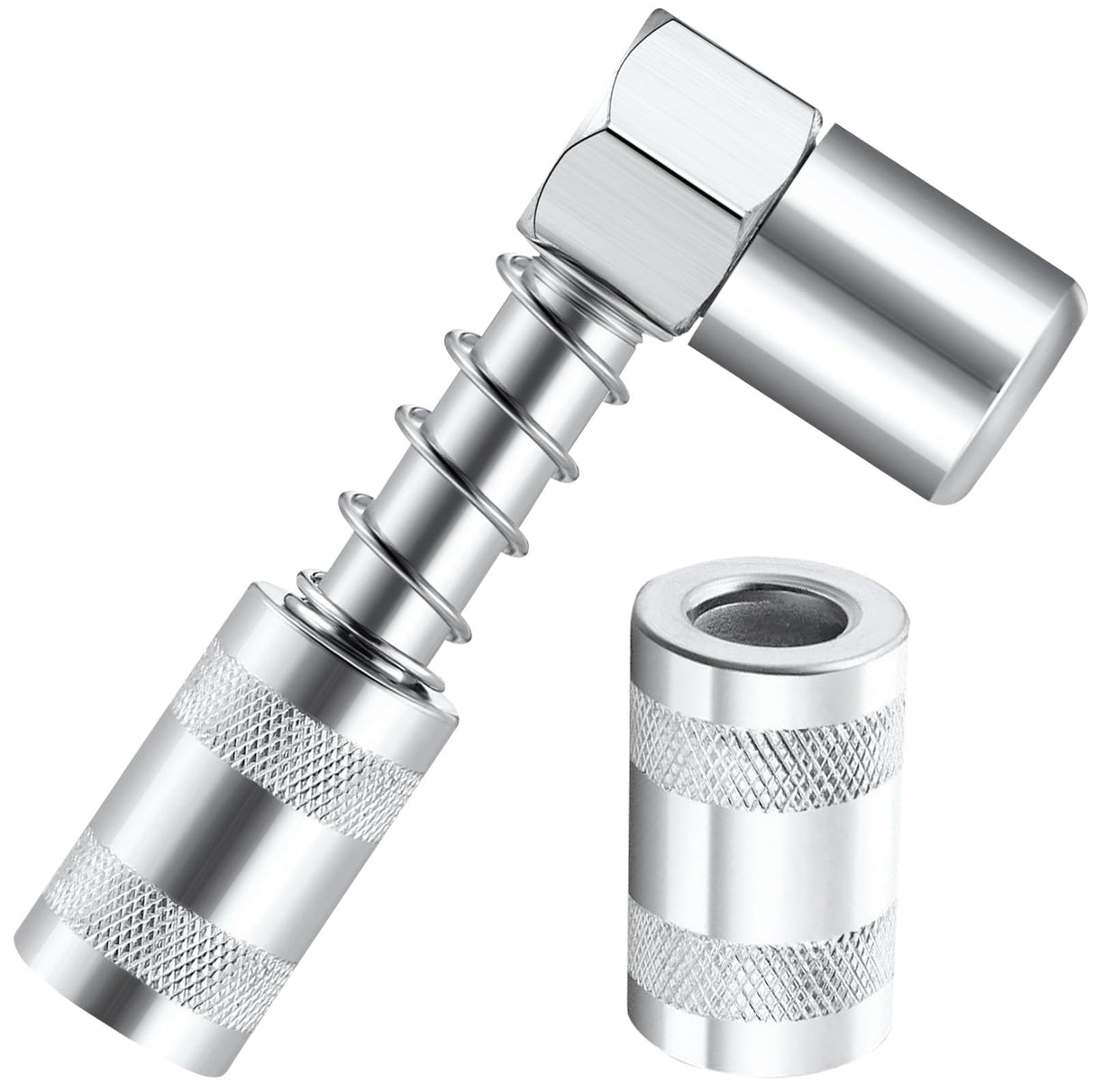 Bonsicoky 1 Pcs 90 Degree Grease Coupler Gun Adapter, 90 Degree Fittings Grease Gun Tips for Farm Truck Bonsicoky